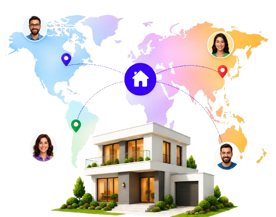 A home connected with people around the world